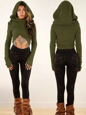 "Nadjäa" short pullover, Army green M